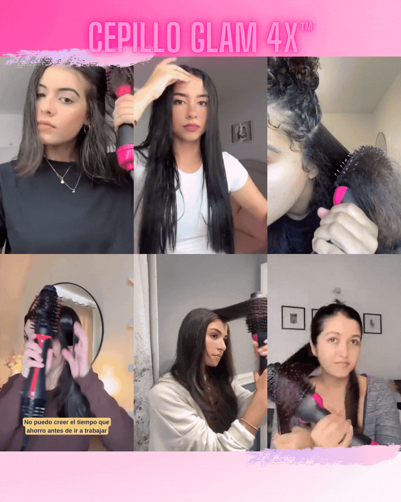 Cepillo Glam 4X™ Transforma tu Cabello. Eleva tu Confianza